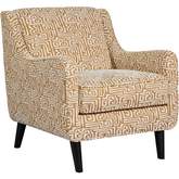 Accent Chair in Zeigeist Squash Multicolor Print Fabric